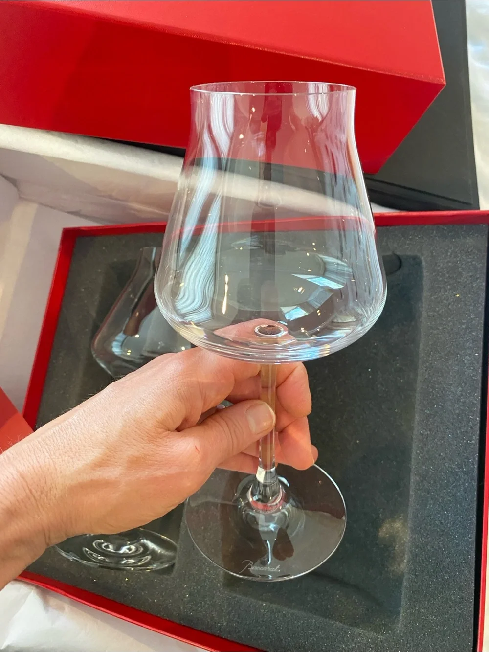 Set of 2 Neiman Marcus x Baccarat Château Red Wine Glasses with Baccarat box